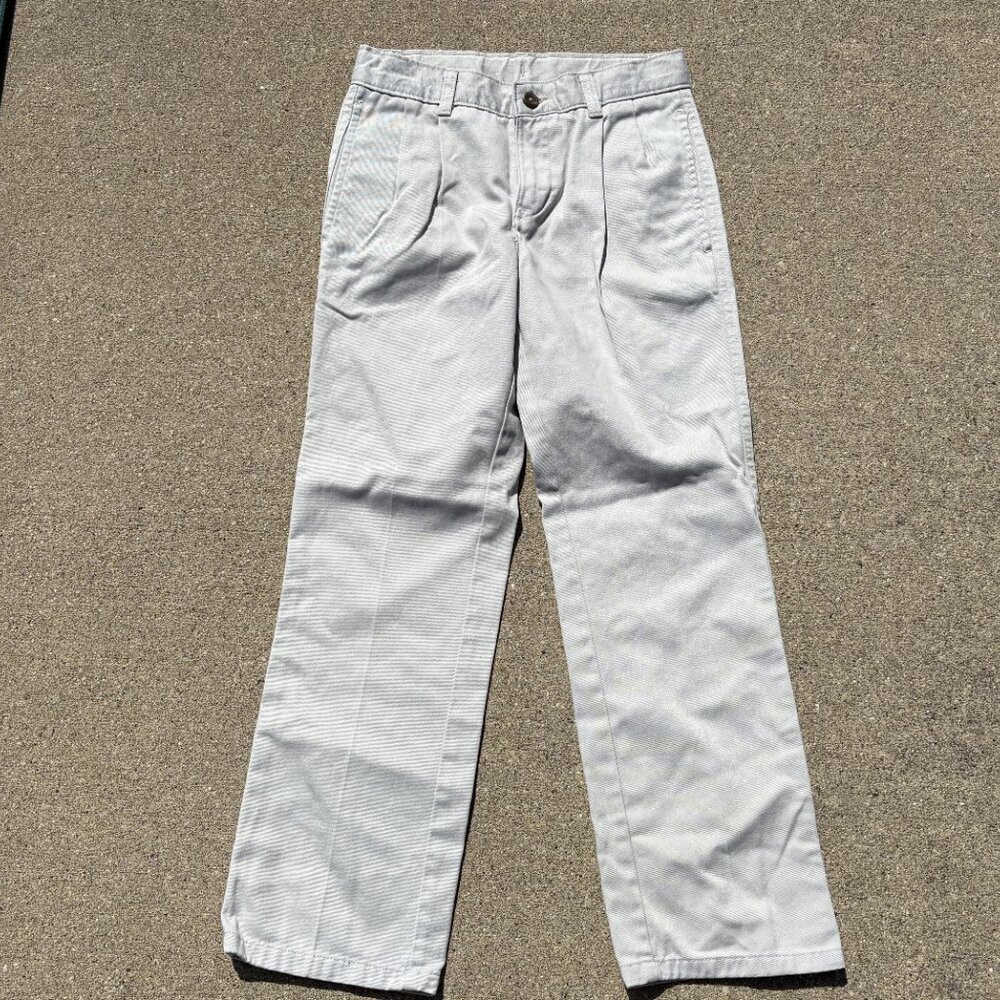 Chaps Boys Chino Approved Schoolwear Beige/Khaki Pants - Size: 10 regular